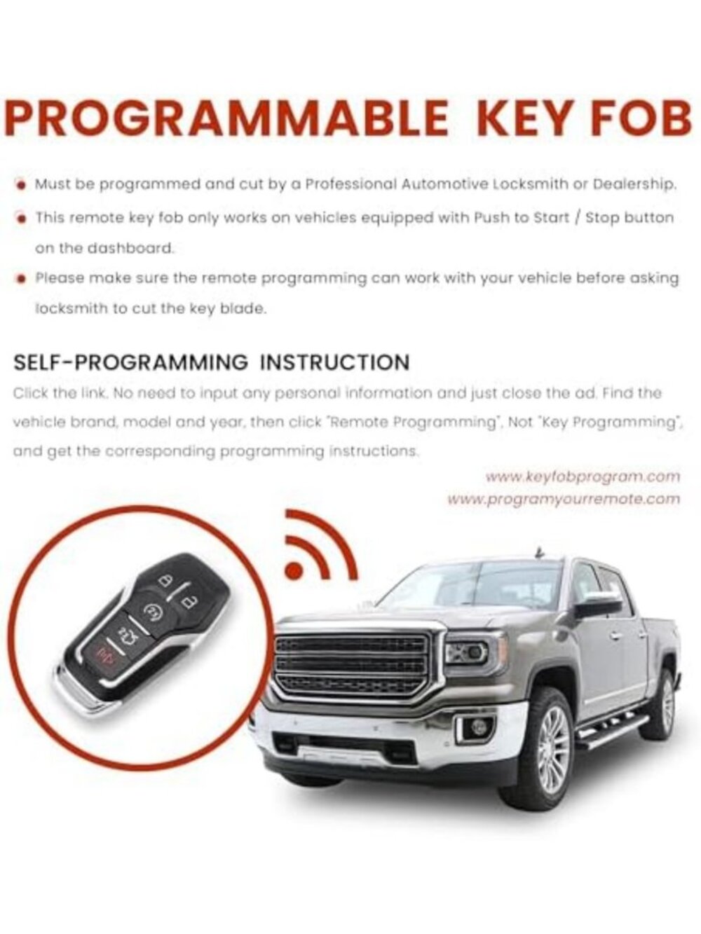 Keyless Entry Remote Key Fob, 4-Button, 902MHz, Easy Install, Universal Fit - Picture 7 of 7